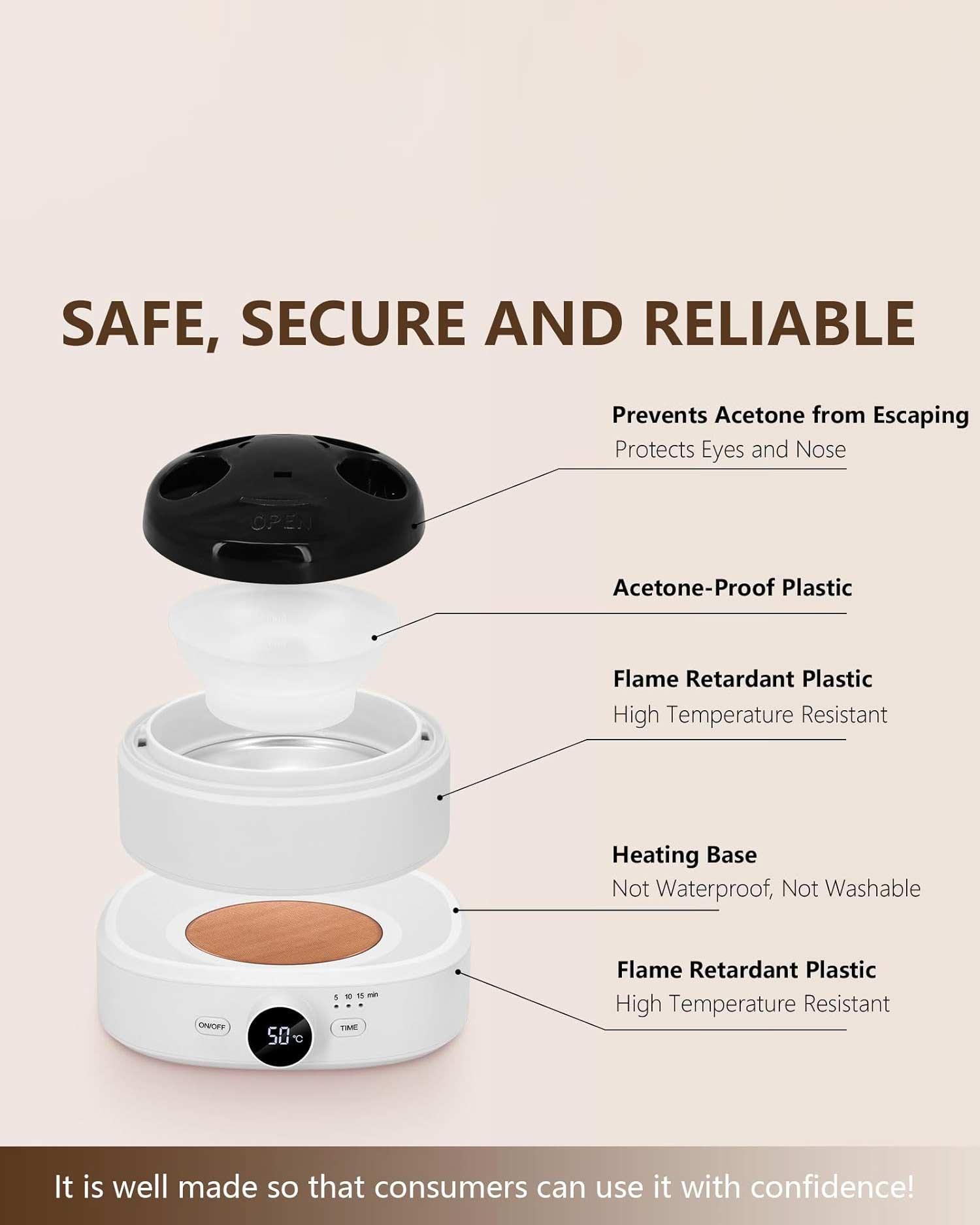 Professional Electric Nail Manicure Soaking Bowl 