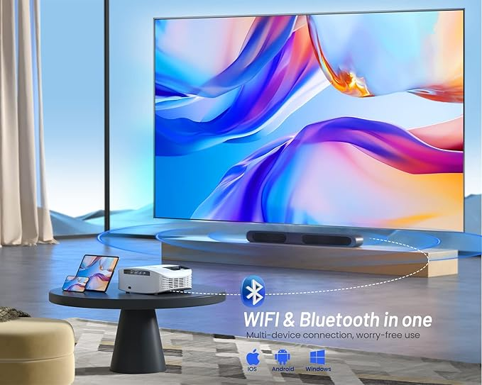 GooDee Portable 4K Projector WiFi Bluetooth YG600 PLUS