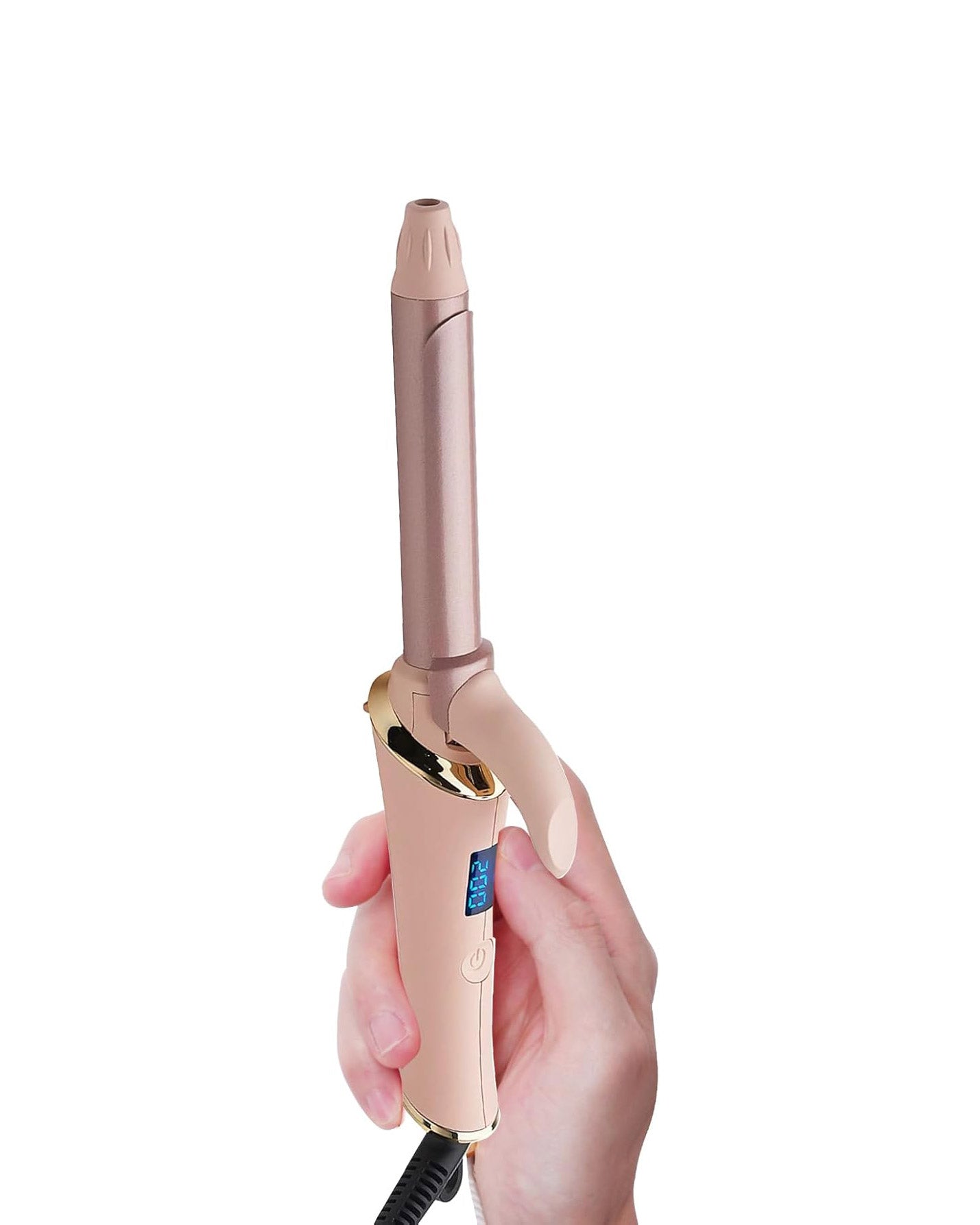 Mini Travel Curling Tongs 19mm Adjustable Temperature Pink