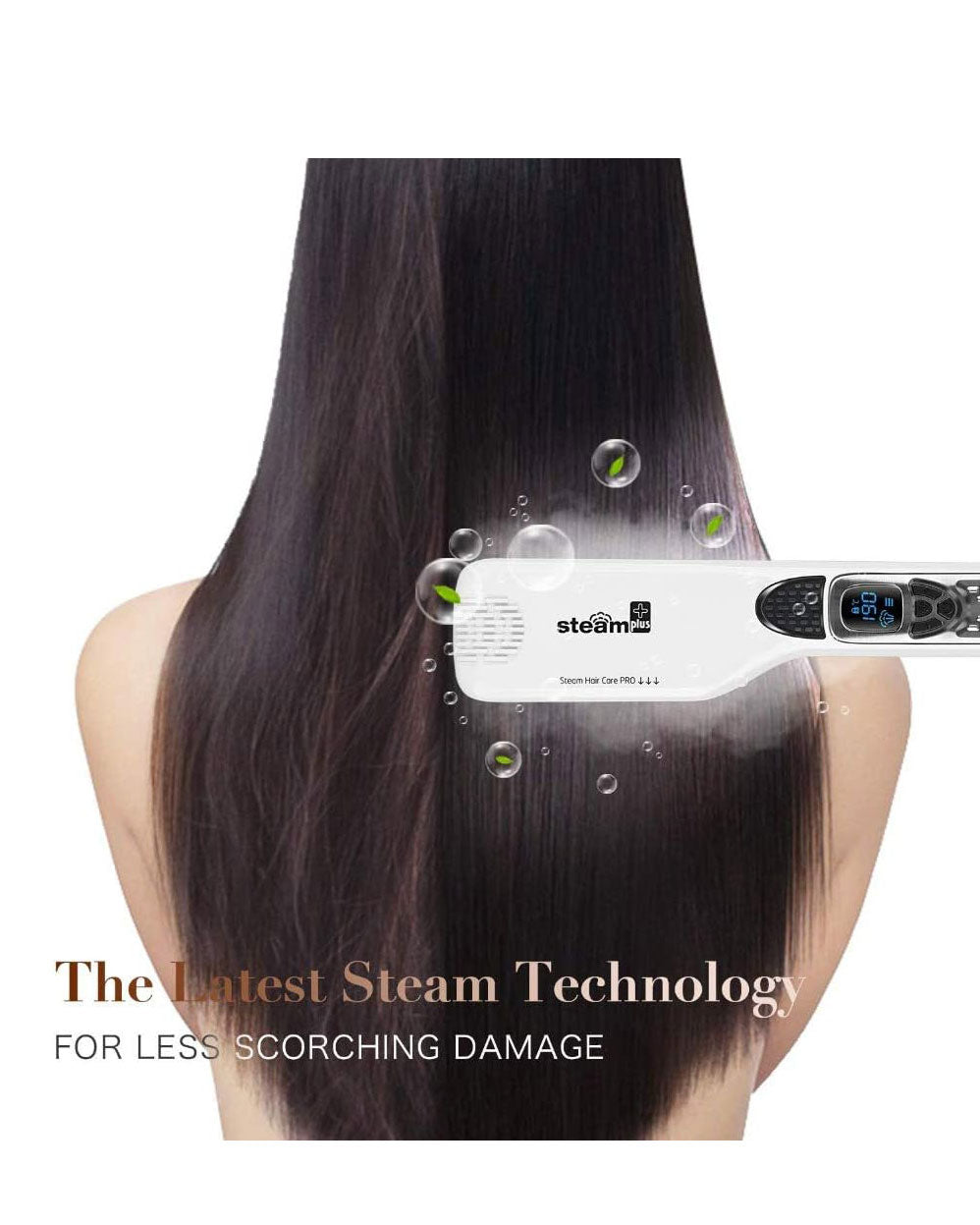 Professional Tourmaline Ceramic Steam Iron for Hair