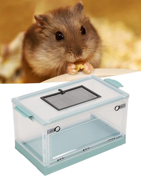  Hamster Transparent Cage Large Capacity Breathable Blue