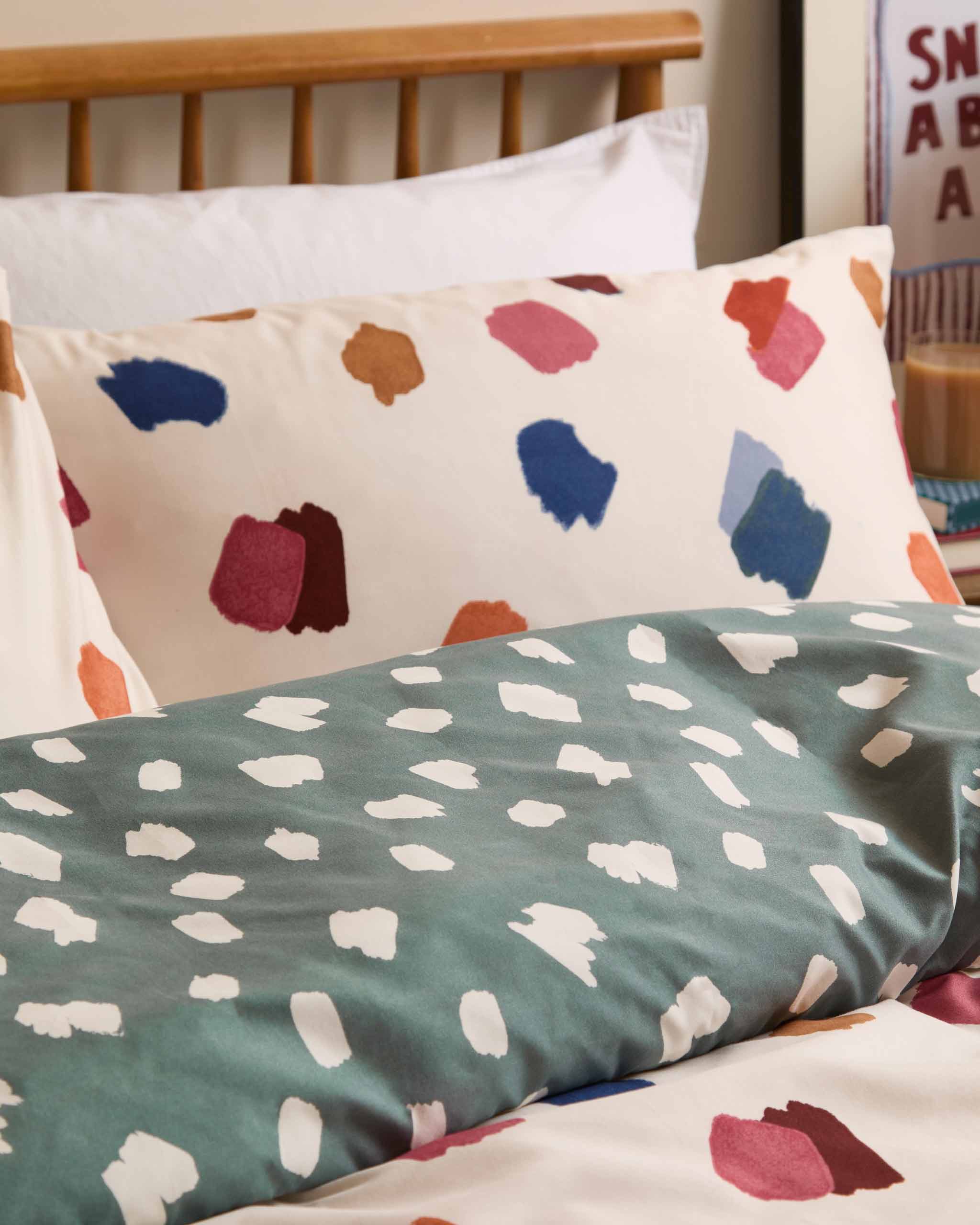 Astrid Polka Dot Duvet Set Single Double King Teal