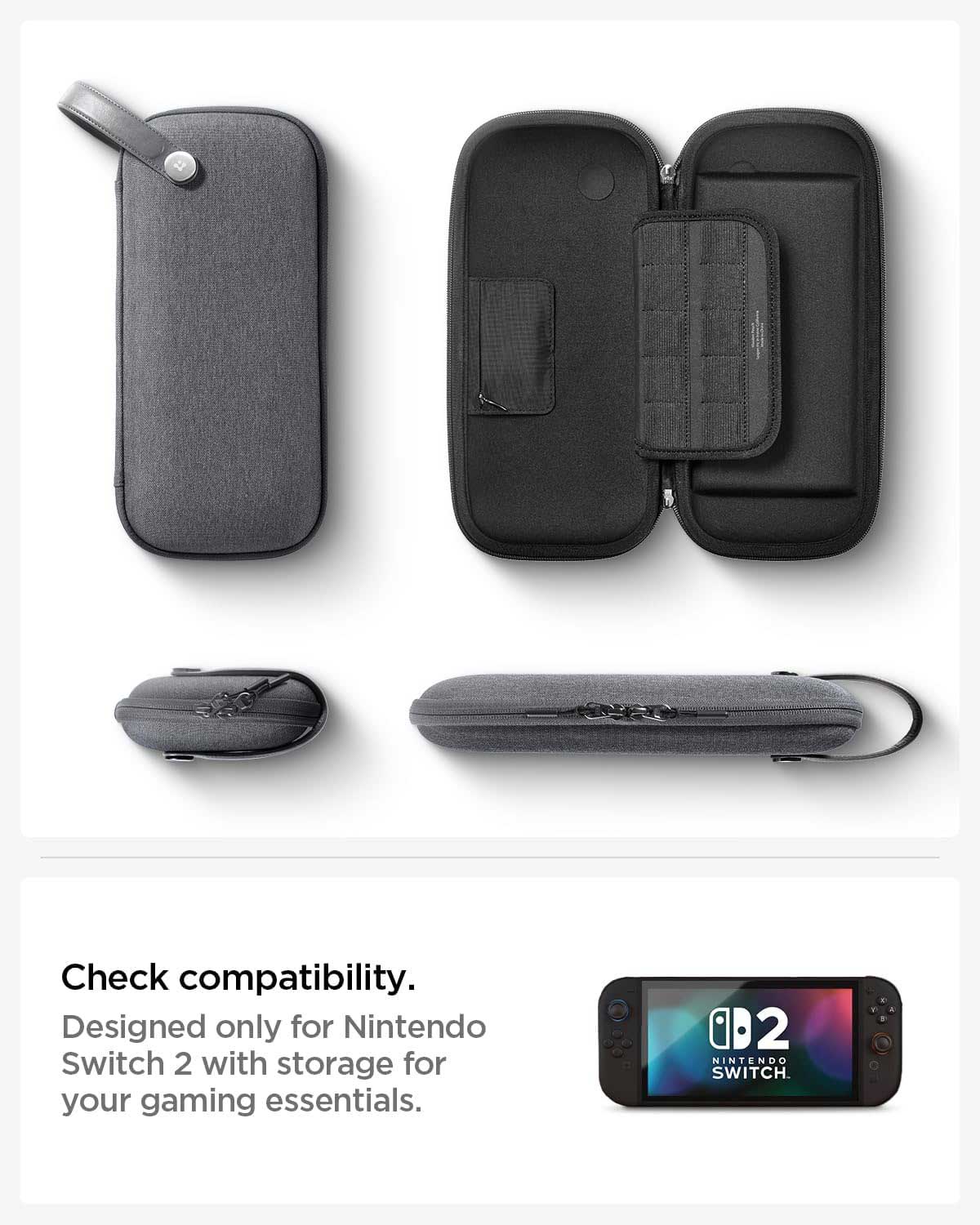 Klasden Compact Carrying Pouch for Nintendo Switch 2 Grey