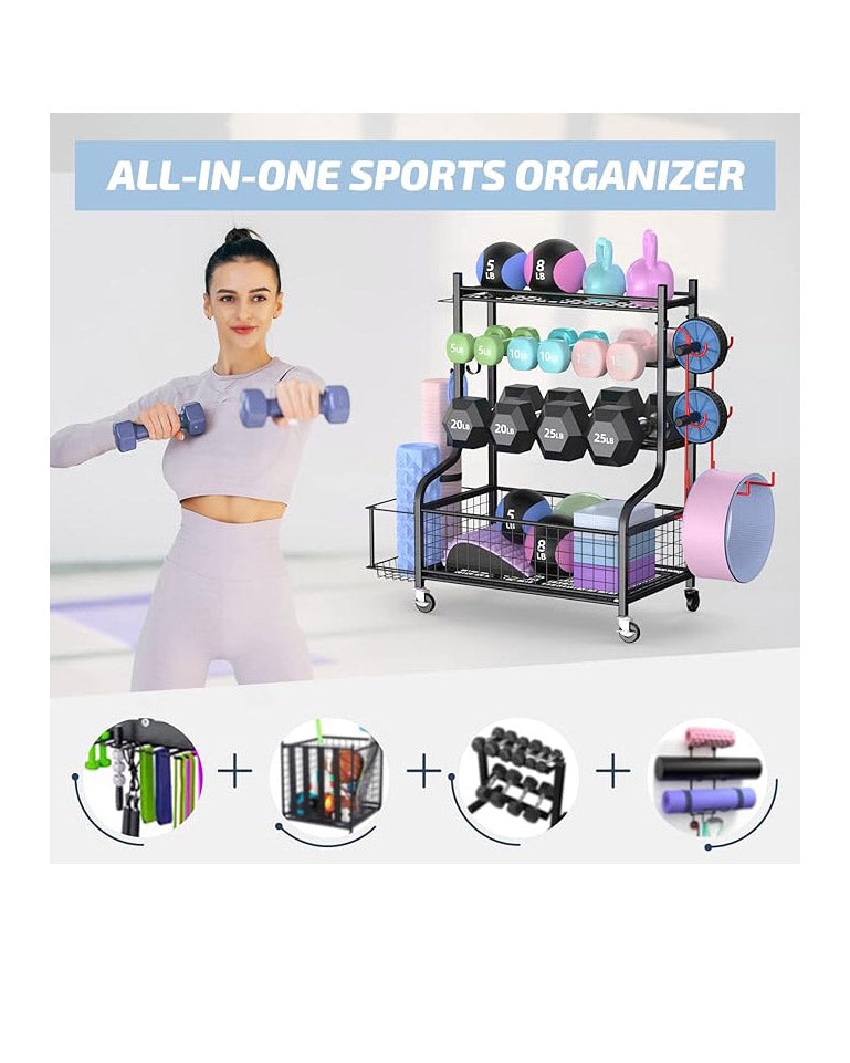 Mythinglogic Dumbbell Rack Stand Powder-Coated Steel