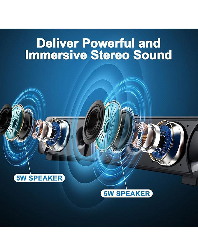 Hpylife H Computer Speaker for Desktop, Laptop, MP4, Plug and Play