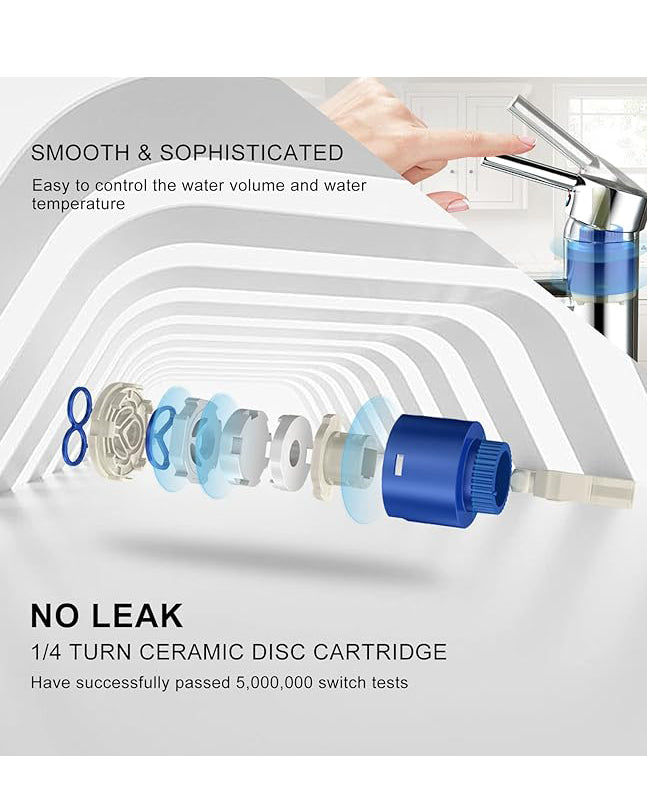 Hapilife Bathroom Sink Mixer Tap Chrome