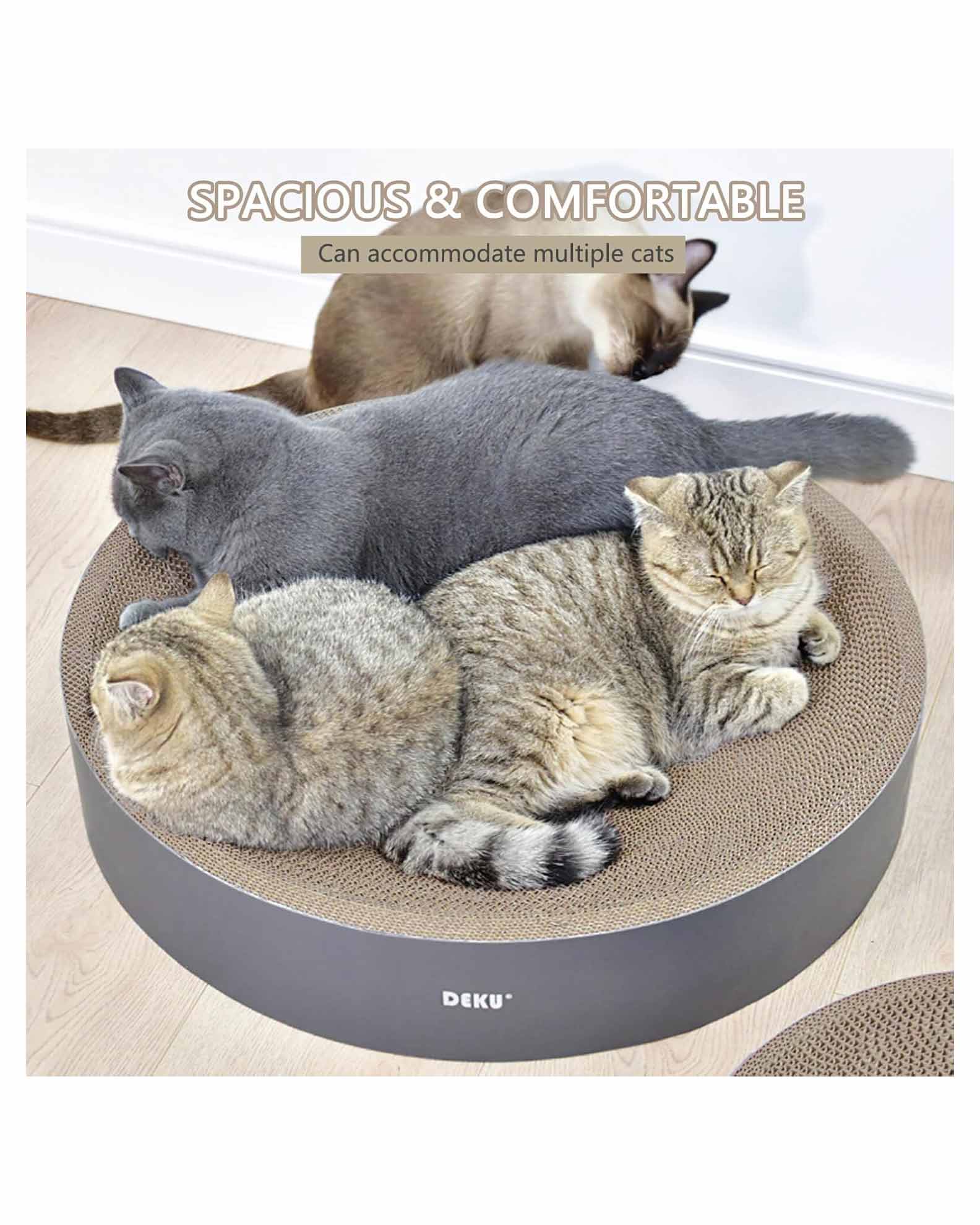 2 in 1 Cat Scratch Bed  Round Corrugated Cardboard Refill 50cm