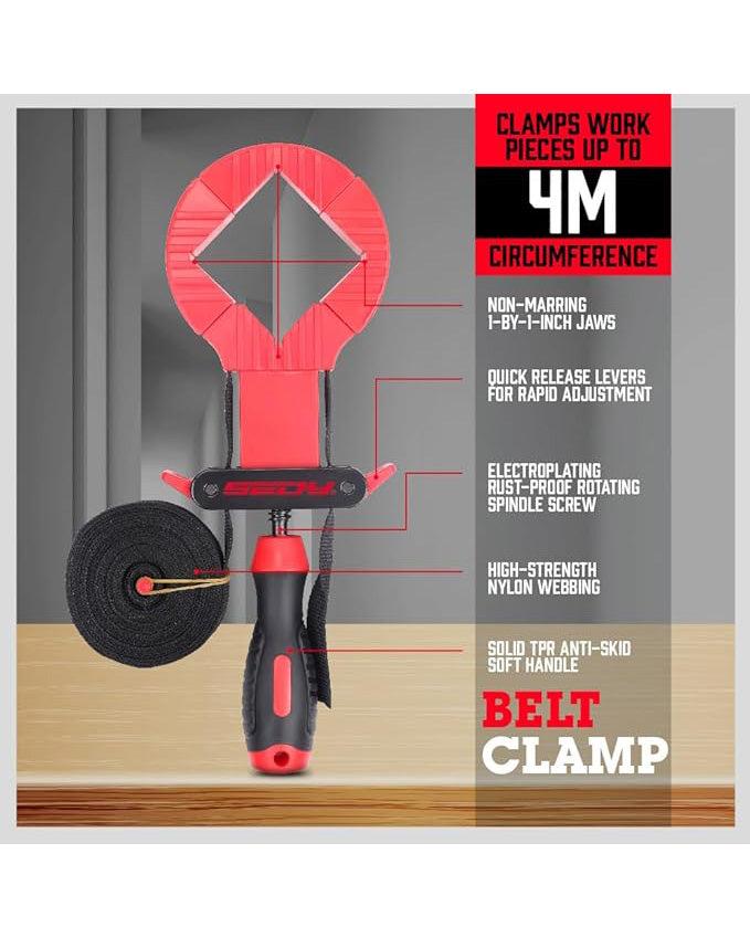 SEDY 13 ft. Belt Band Clamp Strap 90-Degree Corner Pieces