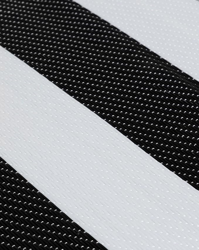 Outdoor Rugs for Garden Striped Black White 120x160cm