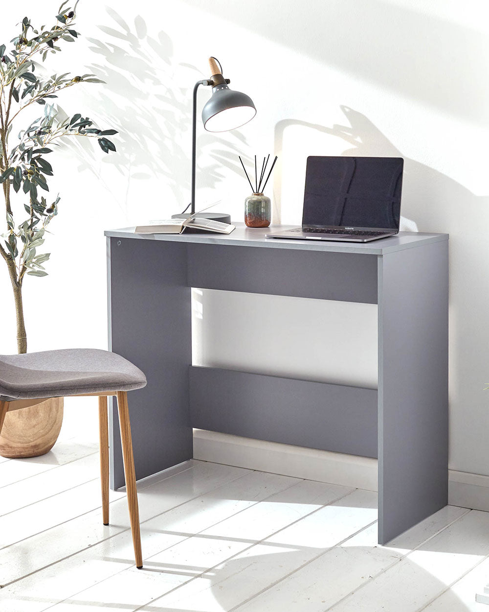 Office Desk Home Study Modern Grey
