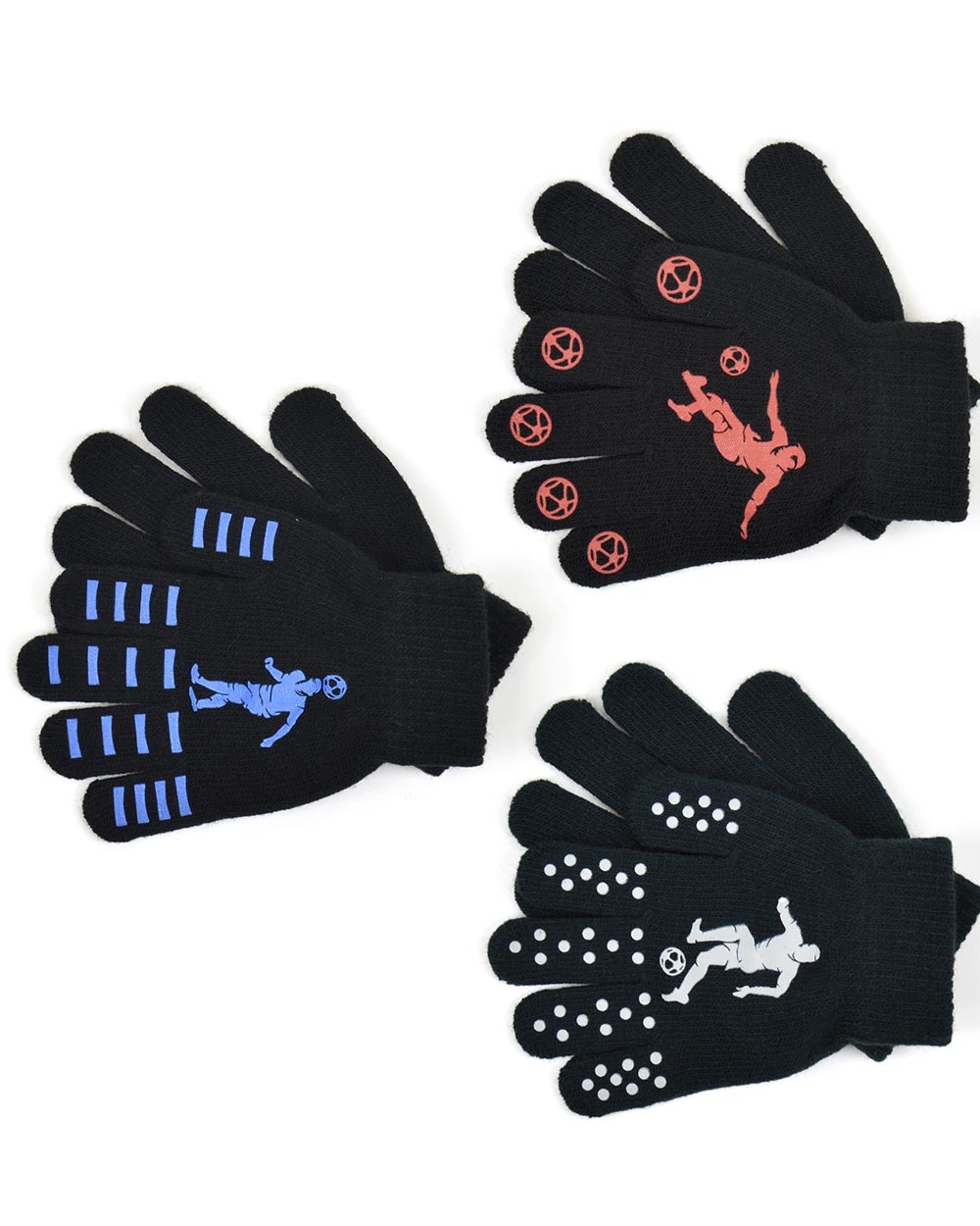 boys magic gripper gloves black stretchy football