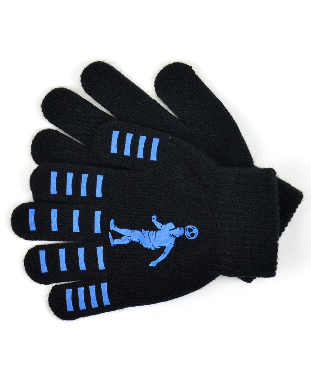 boys magic gripper gloves black stretchy football