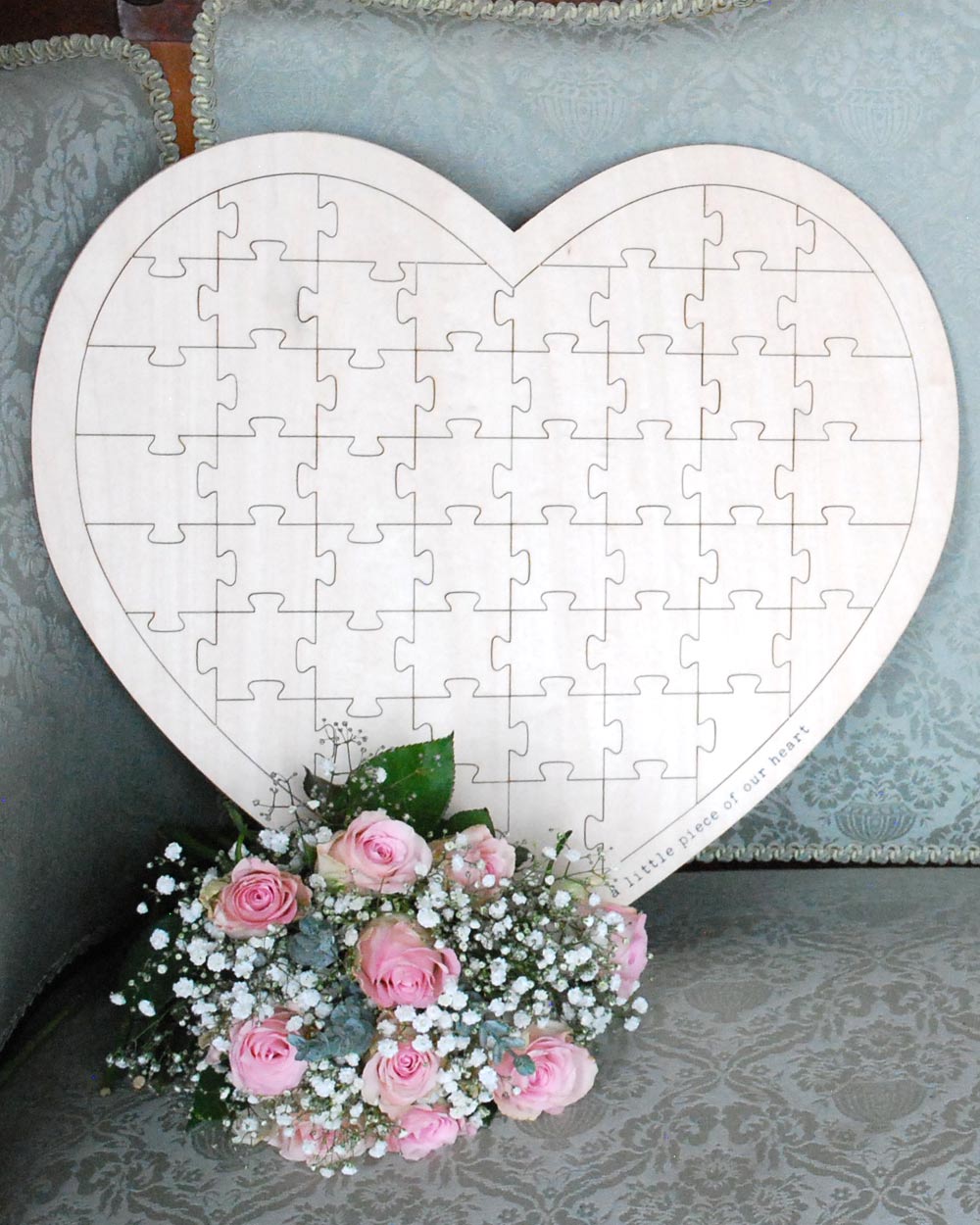 Wedding Guest Book Large Heart Jigsaw Puzzle