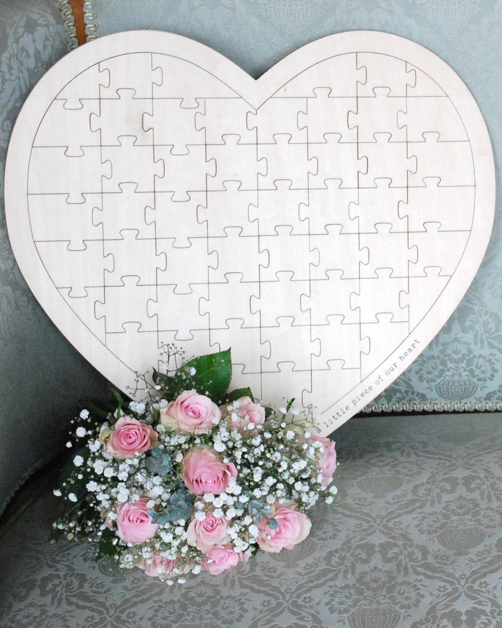 Wedding Guest Book Large Heart Jigsaw Puzzle