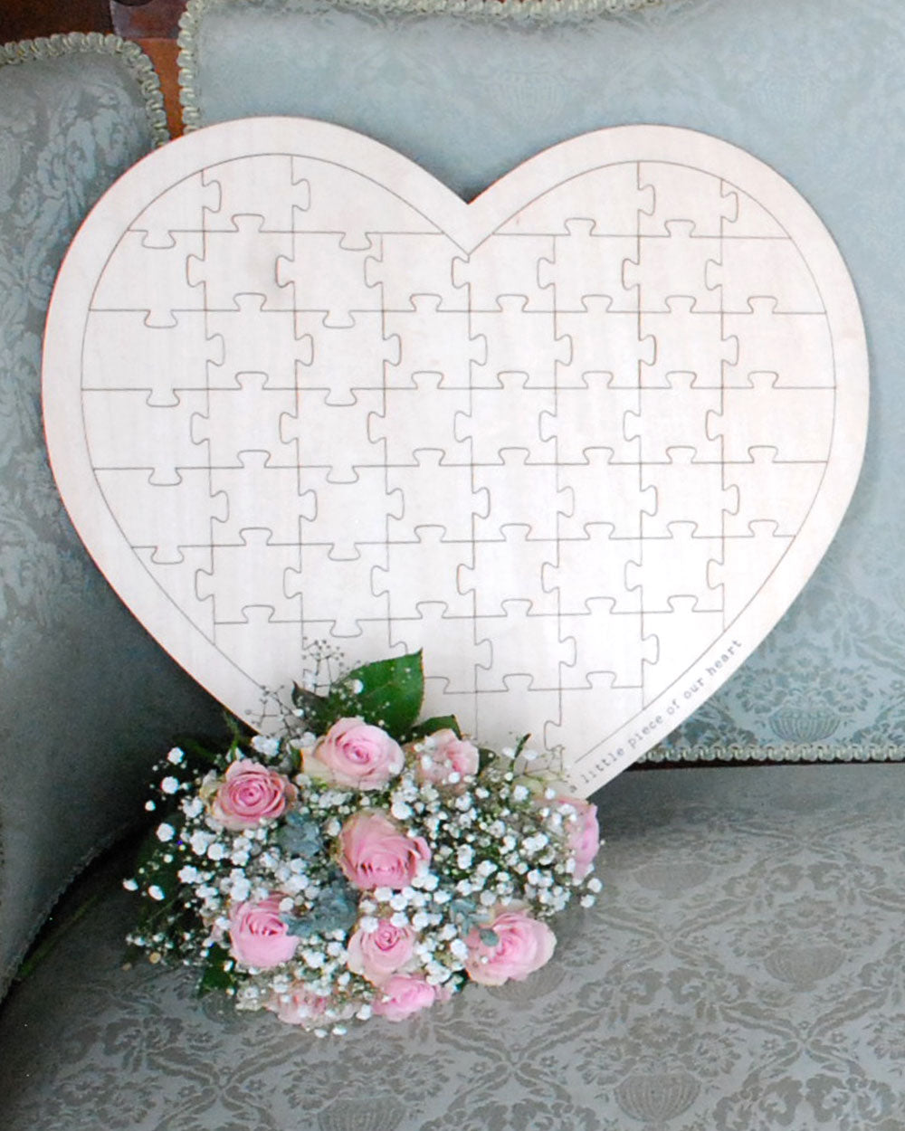 Wedding Guest Book Large Heart Jigsaw Puzzle