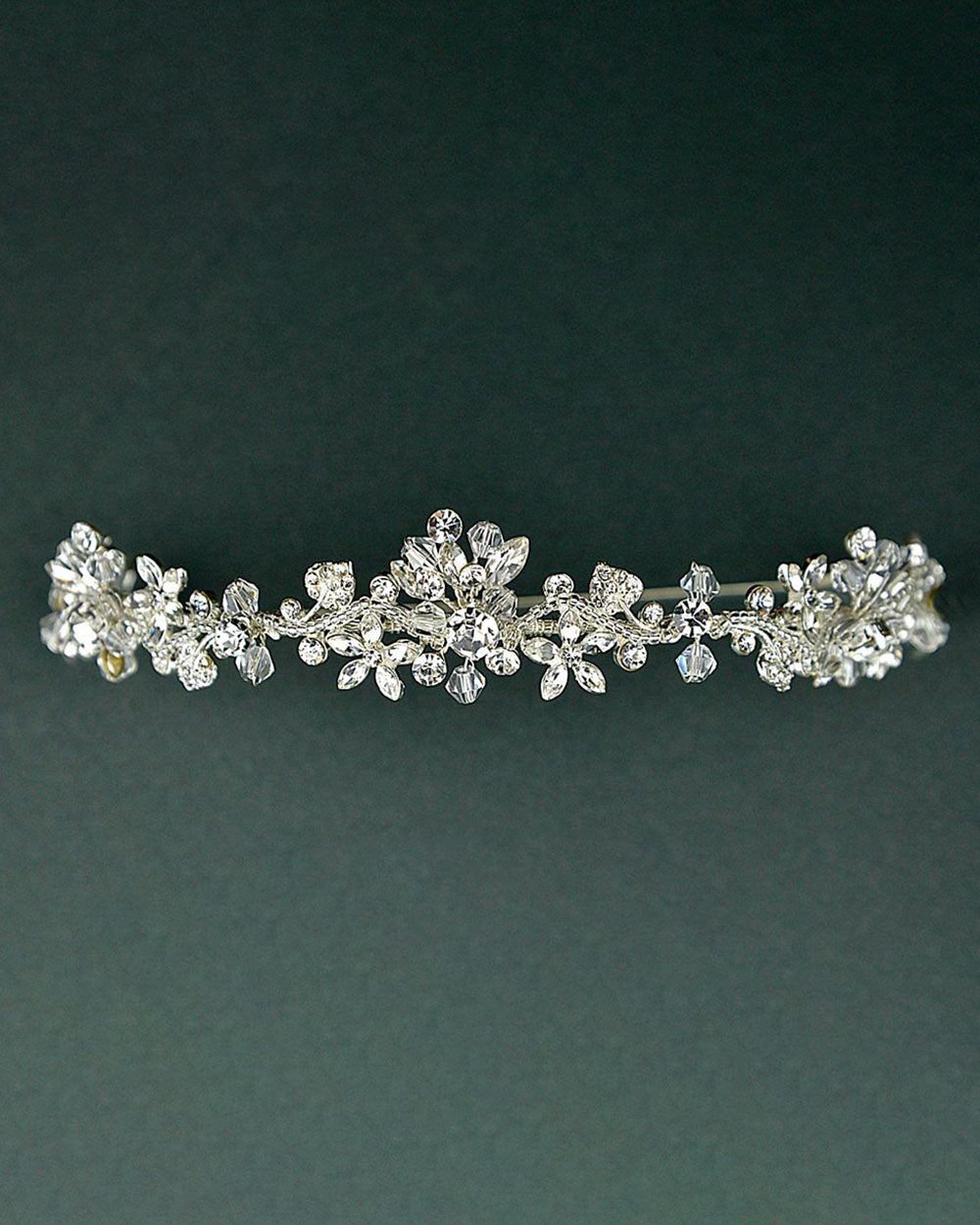 Wedding Headband Entwined Ivy Floral Crystal