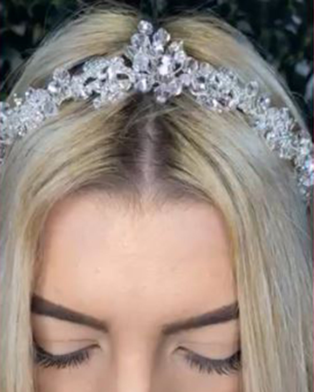 Wedding Headband Entwined Ivy Floral Crystal