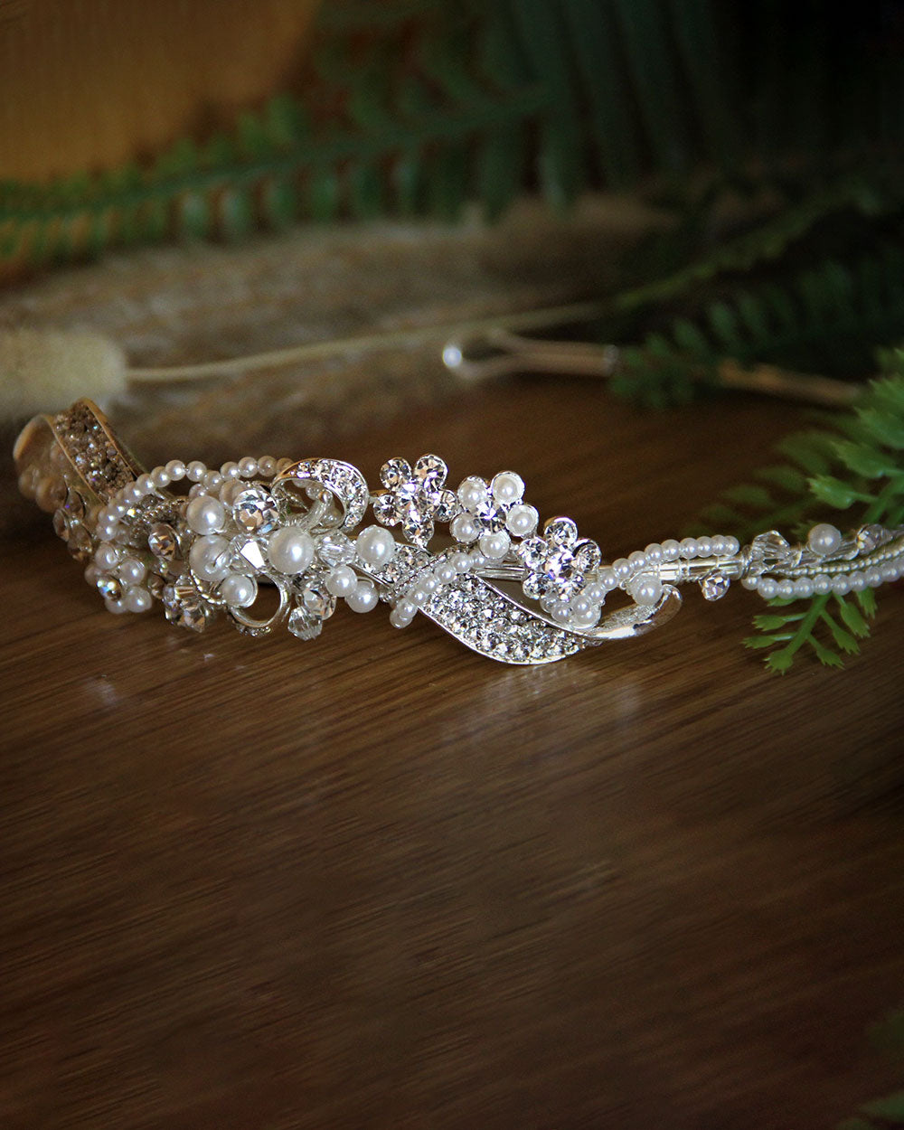 Wedding Headband Elegant Bead And Crystal