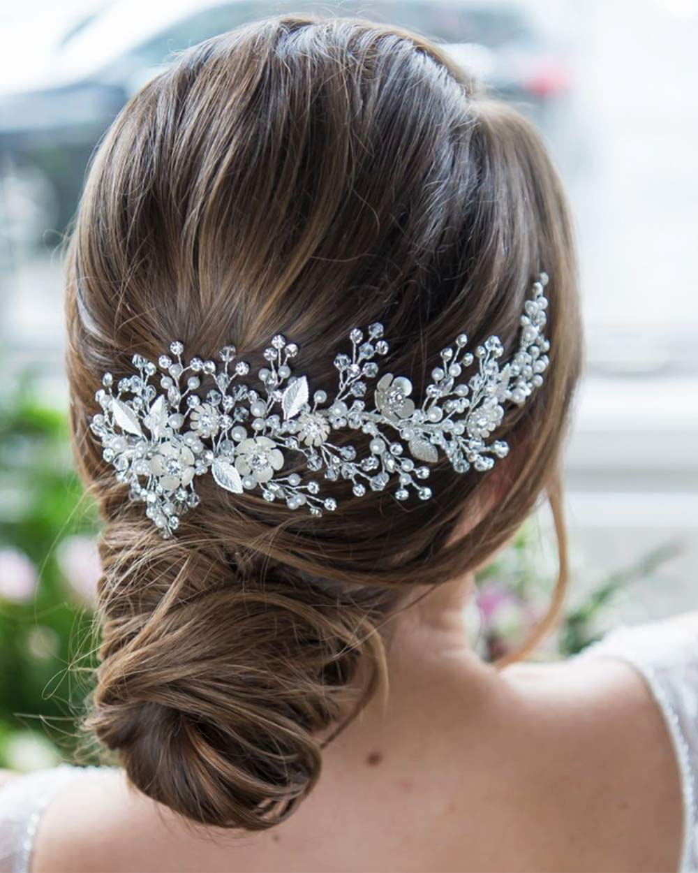 Wedding Hair Vine Floral Diamante Pearl