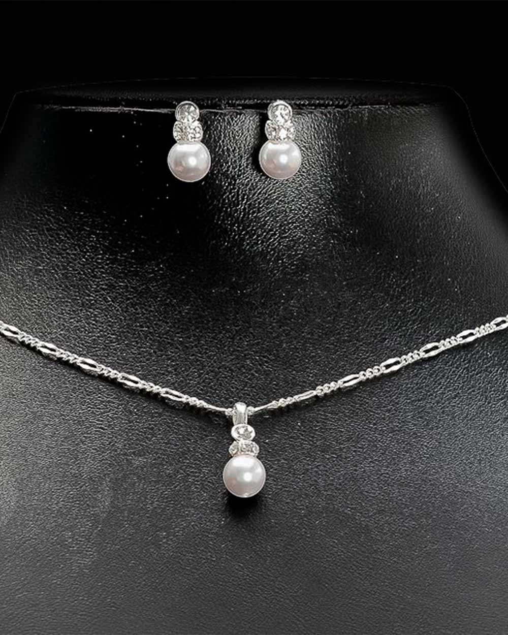 Wedding Jewellery Set Pearl Diamante