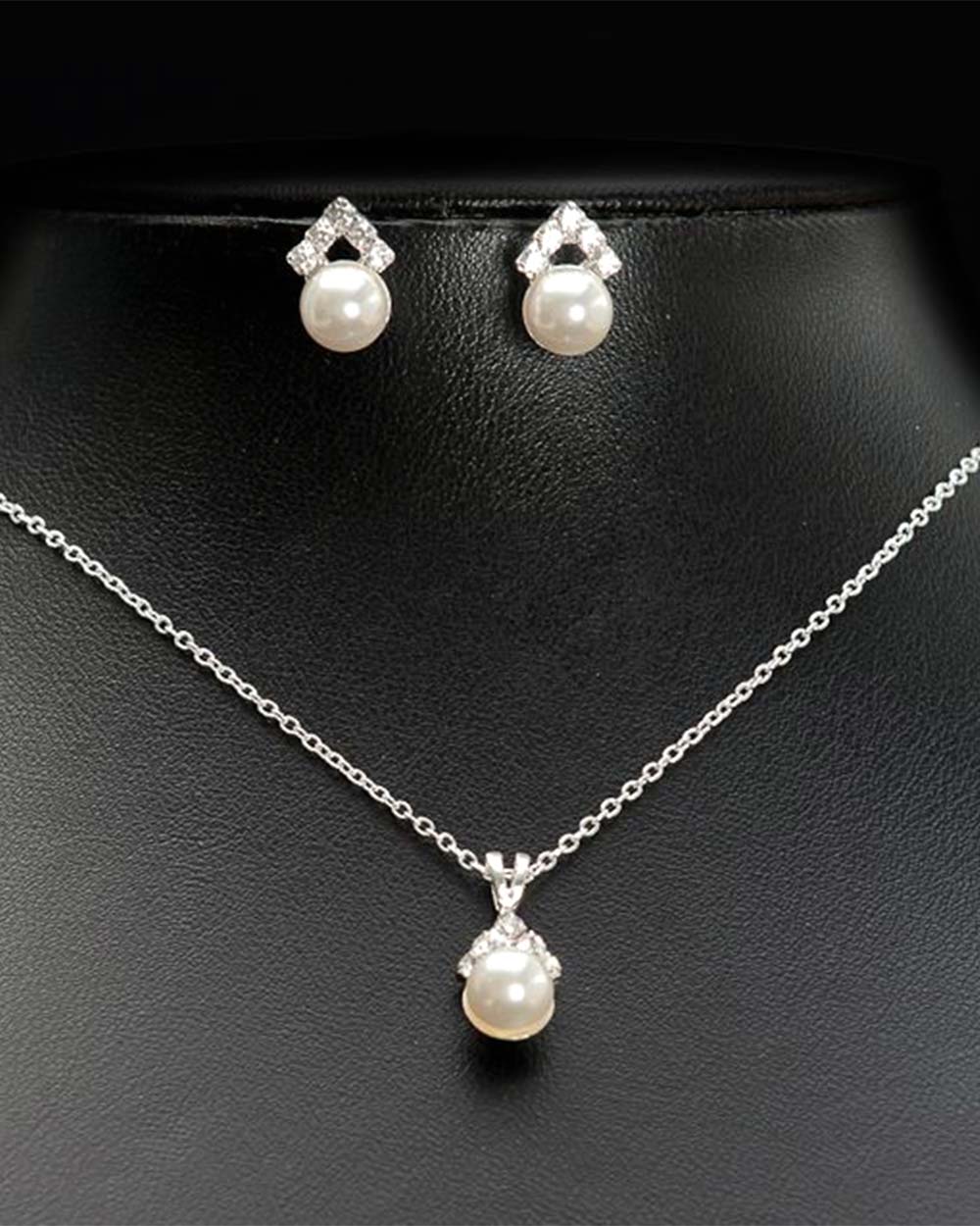 Wedding Jewellery Set Pearl Crystal