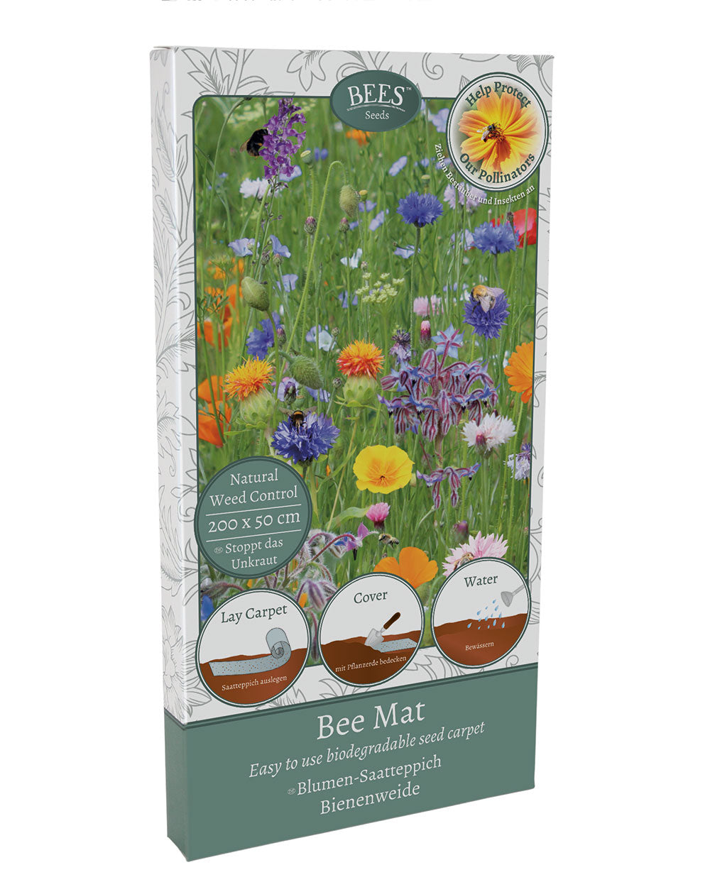 Bees Seeds wildflower seeds mat carpet soil gardening boxed