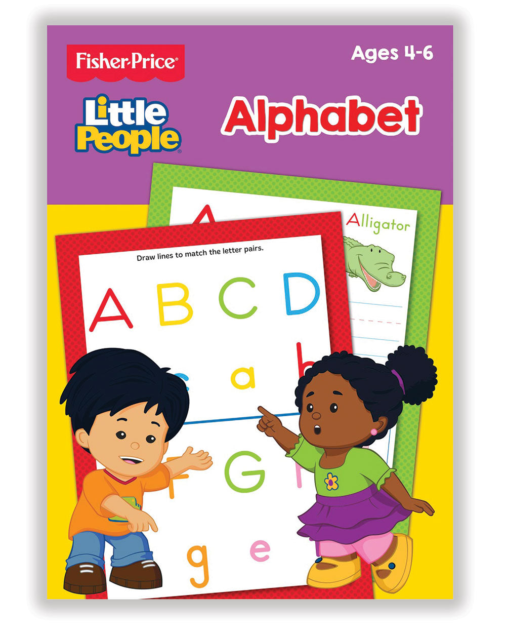 Fisher Price Little People Alphabet book ages 4-6 front cover on a white back ground