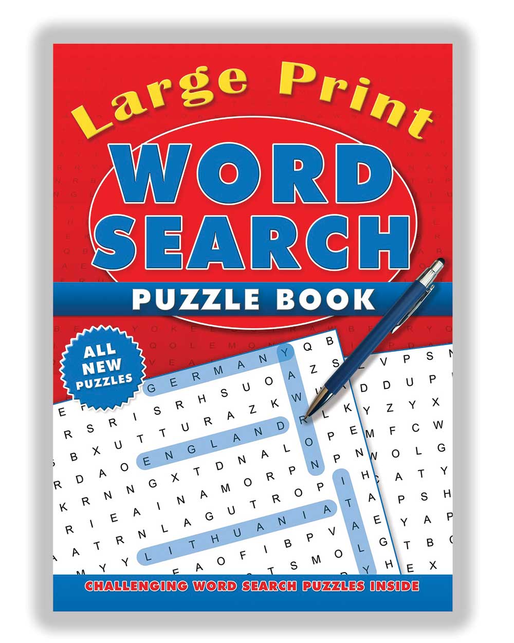 large print word search for kids and adults front cover