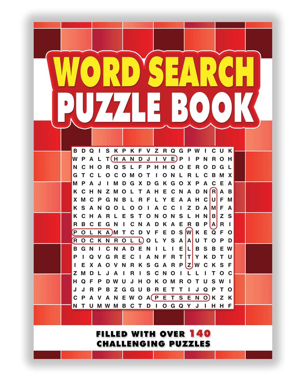 word search puzzle book red cover image