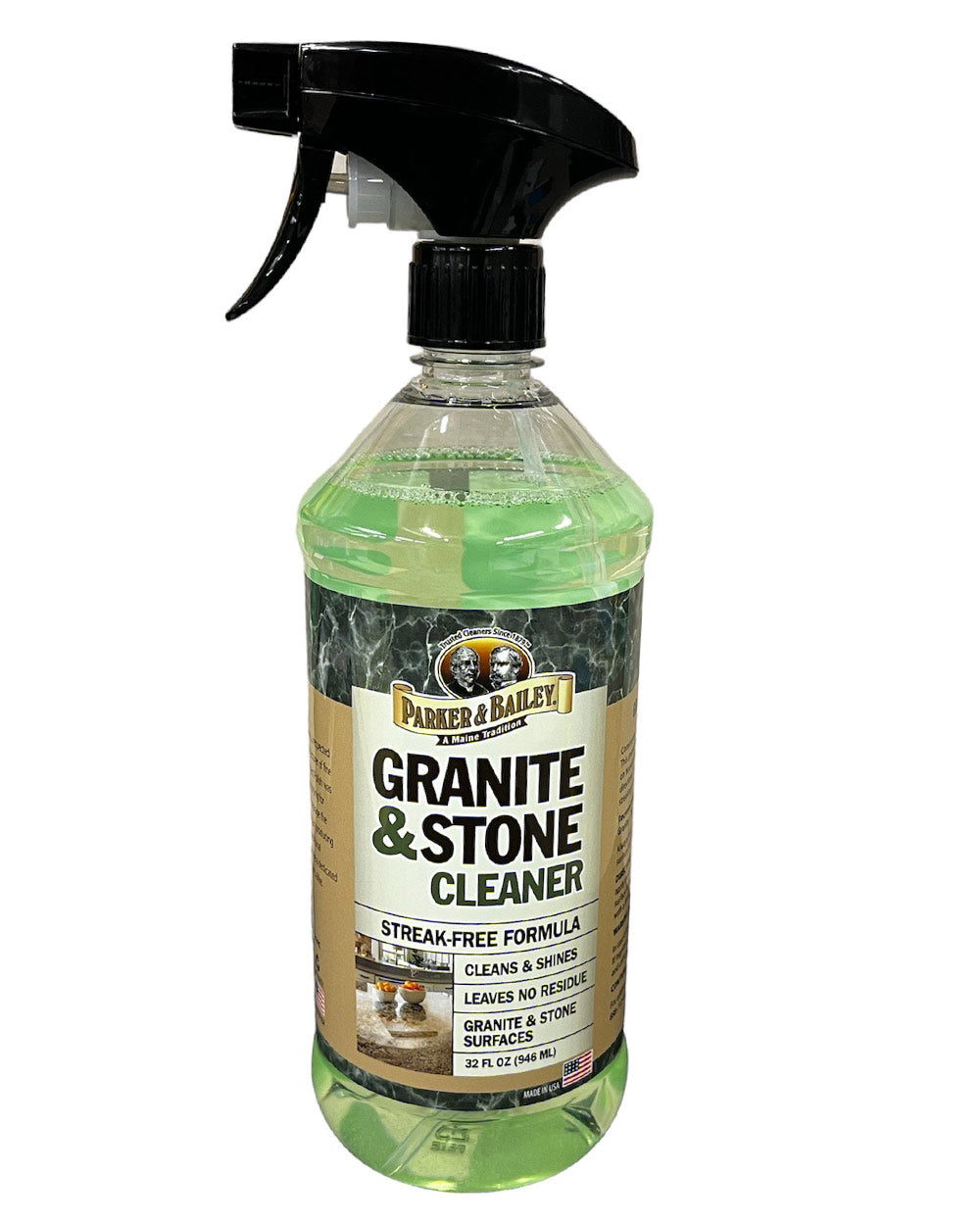 Parker & Bailey granite and stone cleaner on a white back ground