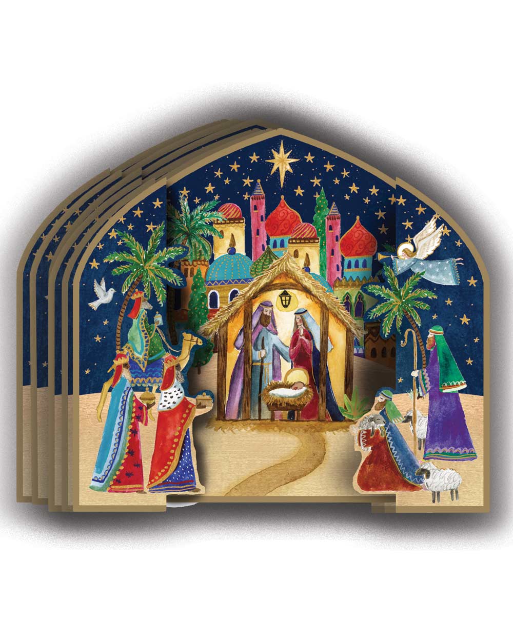 Charity Christmas Cards 10 Pack 3D Nativity