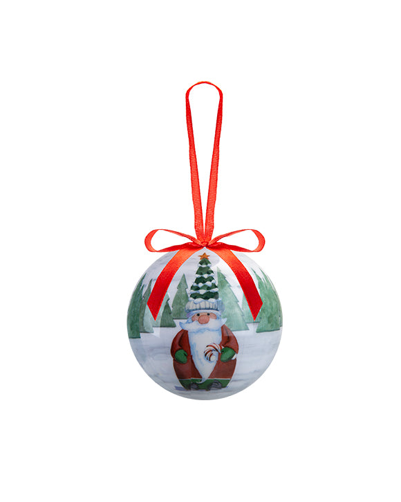 12PC Christmas Bauble Set Gift Boxed Santa Gonk