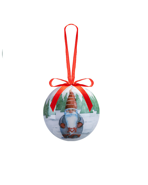 12PC Christmas Bauble Set Gift Boxed Santa Gonk