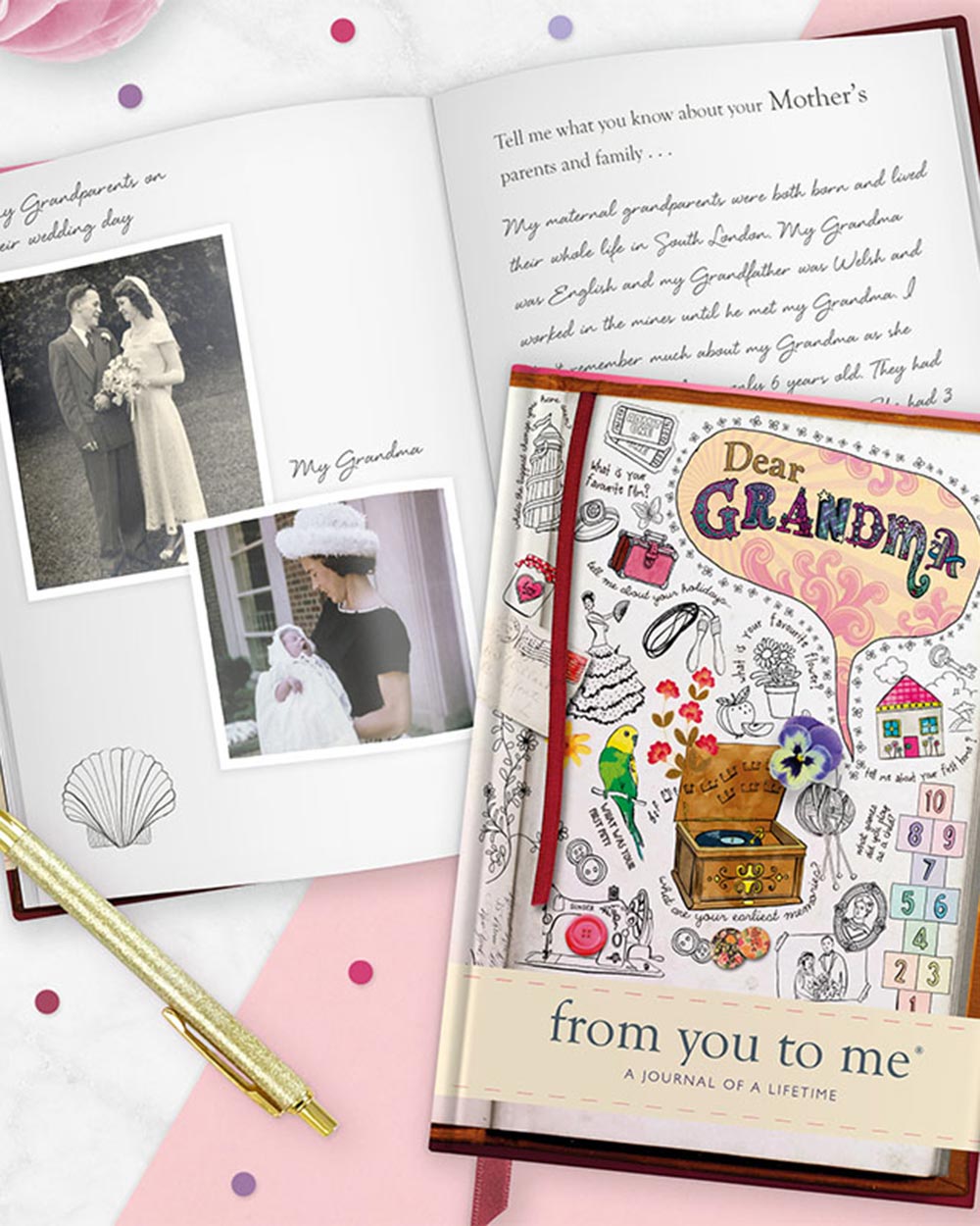 Memory Book Dear Grandma Keepsake Sketch Collection