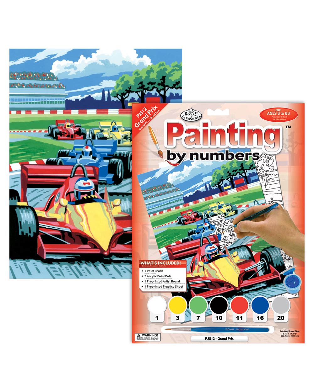 Painting By Numbers Kit Grand Prix Racing Cars Age 8+