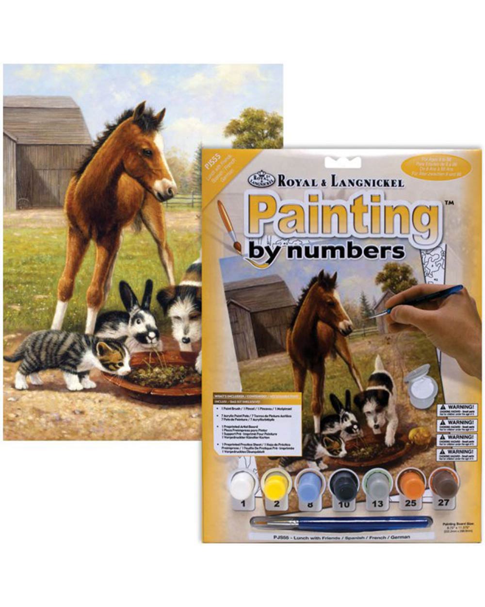 Painting By Numbers Kit Lunch With Friends Animals Age 8+
