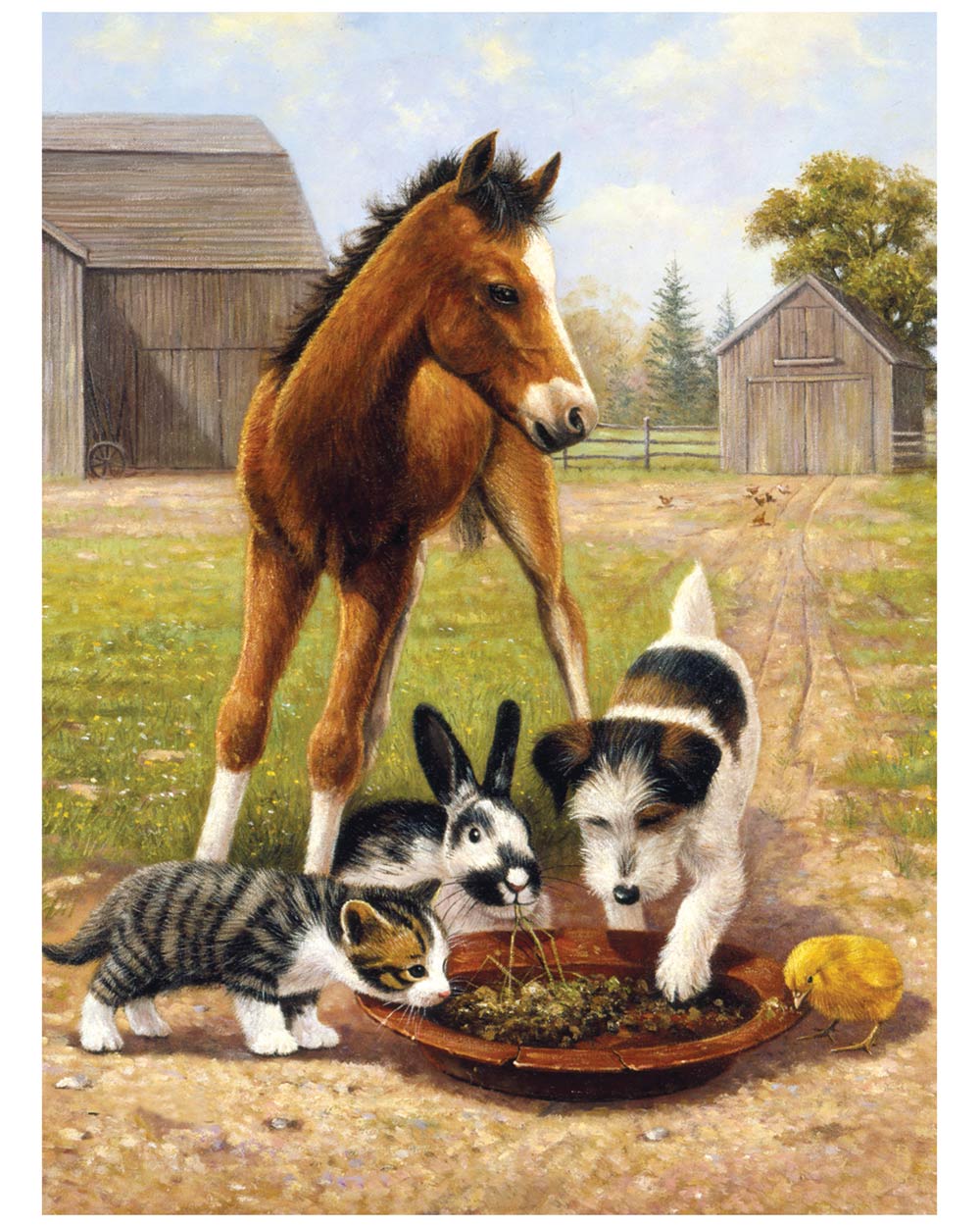 Painting By Numbers Kit Lunch With Friends Animals Age 8+