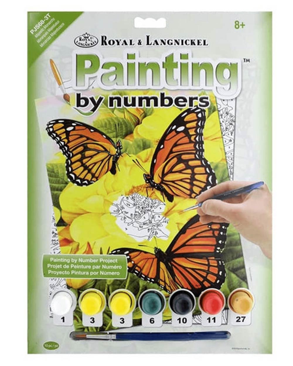 Painting By Numbers Kit Majestic Monarchs Butterflies Age 8+