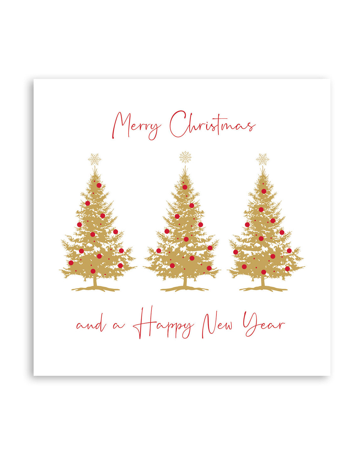 Charity Christmas Cards Golden Tree 10 Pack