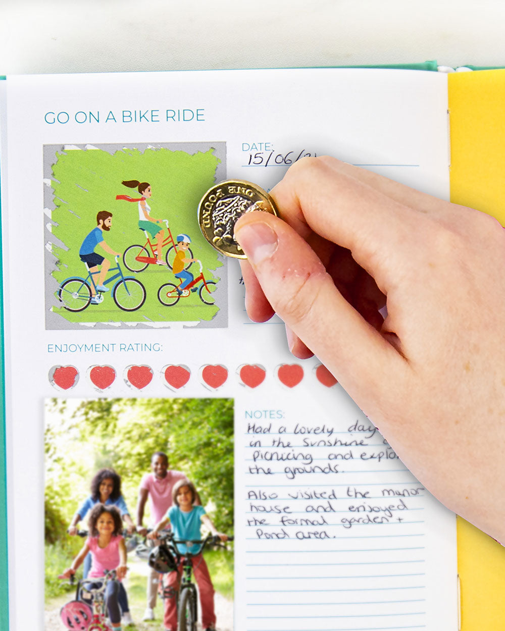 100 Things To Do With Family Scratch Book Activity window being scratched