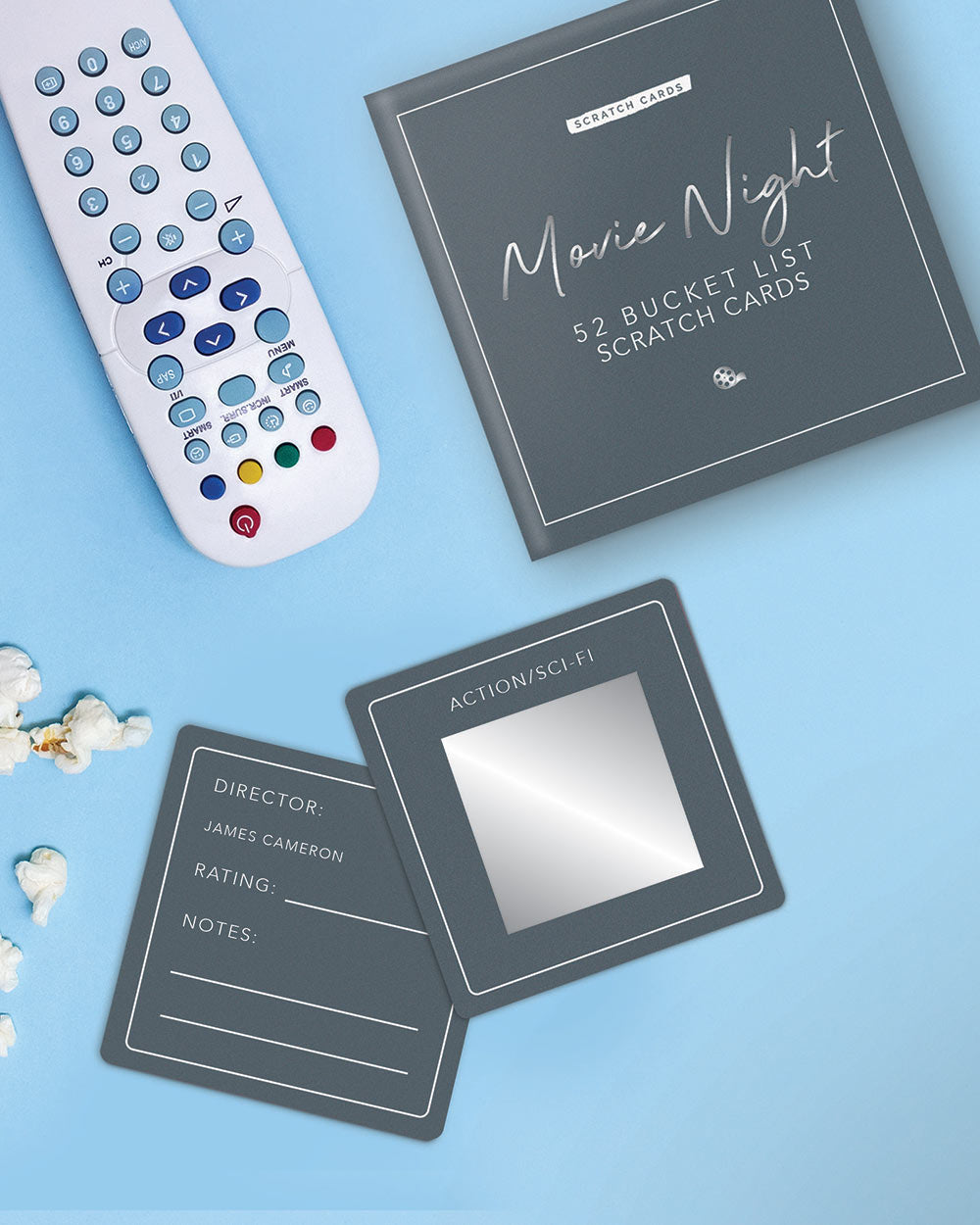 Movie Night Bucket List Scratch Cards Gift Idea