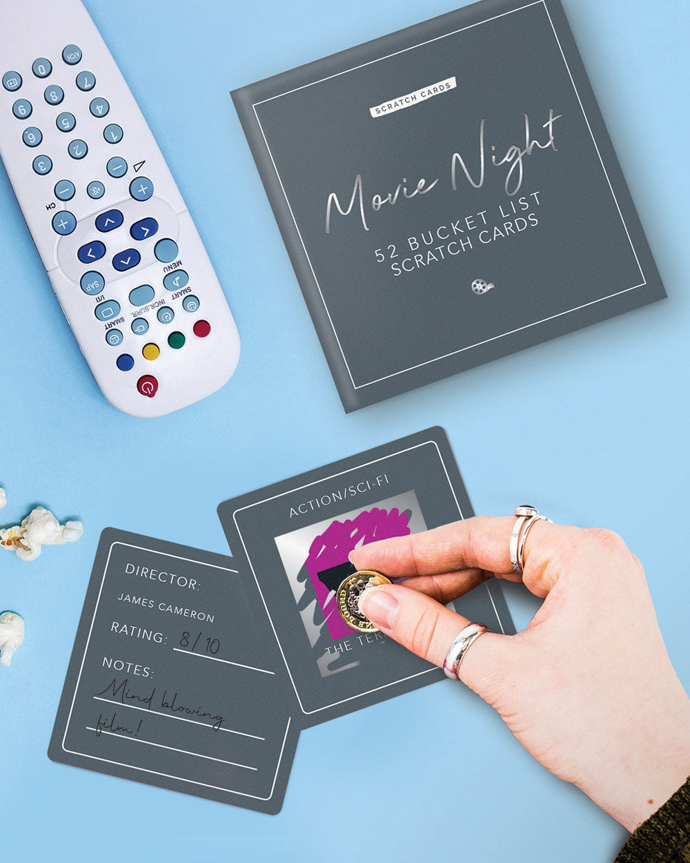 Movie Night Bucket List Scratch Cards Gift Idea