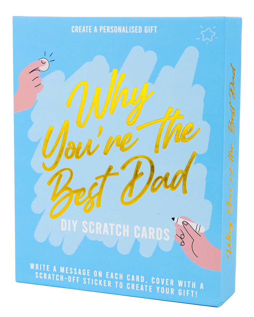 You're The Best Dad DIY Scratch Cards Gift boxed on a white background