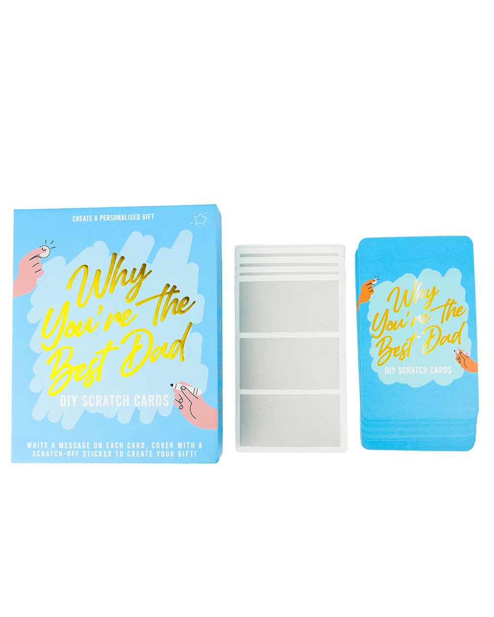 You're The Best Dad DIY Scratch Cards Gift contents  on a white back ground