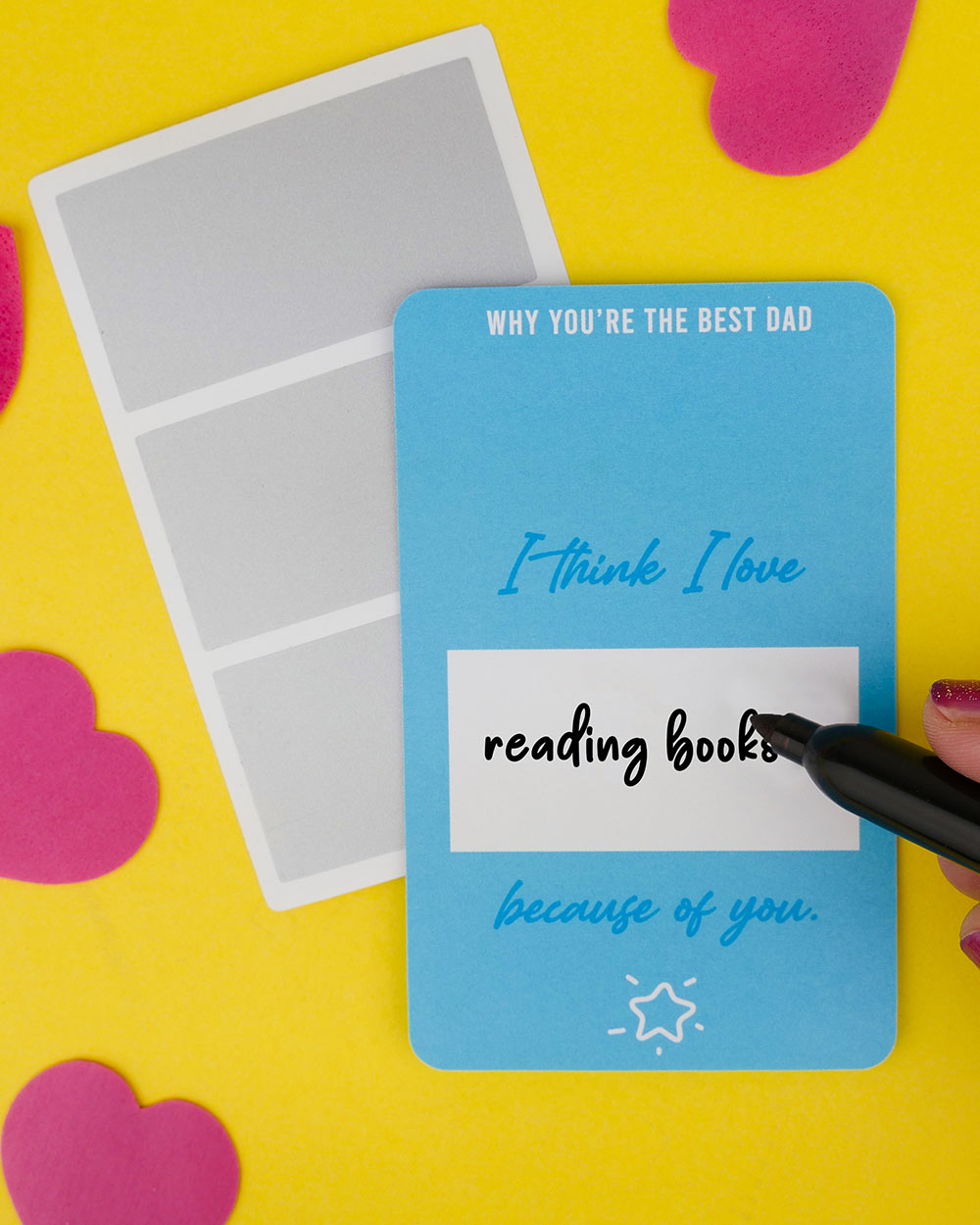You're The Best Dad DIY Scratch Cards Gift lifestyle card being written