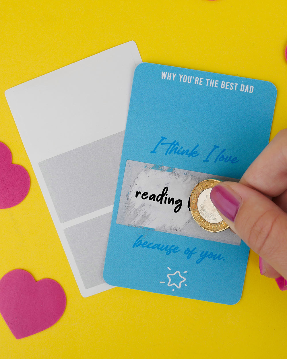 You're The Best Dad DIY Scratch Cards Gift card being scratched