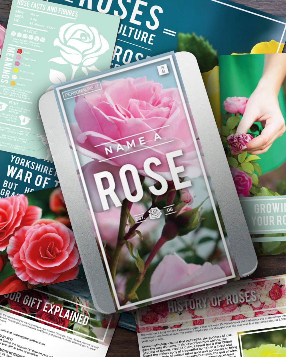 Name A Rose Gift Tin Personalise