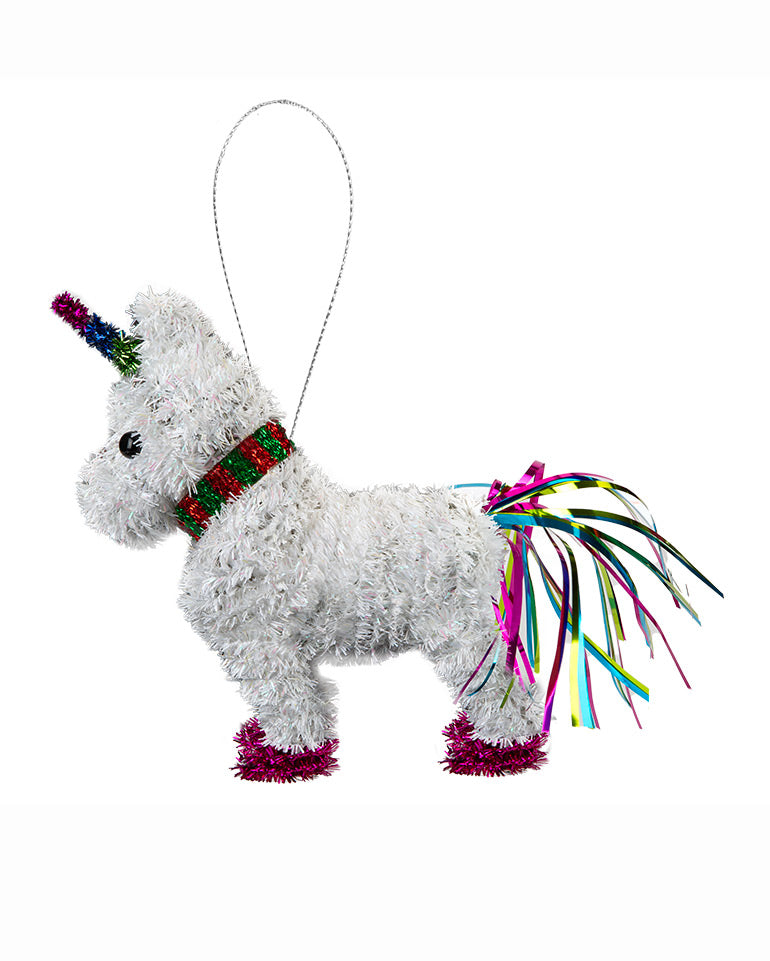 Christmas Tree Decoration Hanging Tinsel Unicorn
