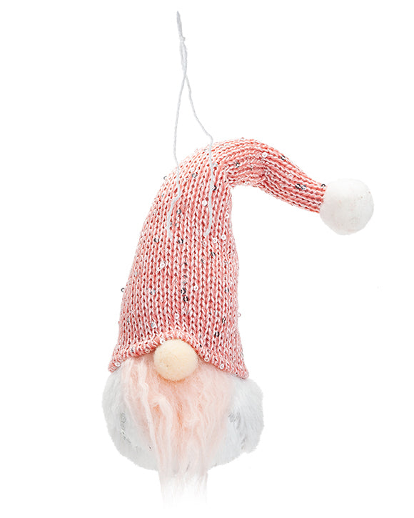 Christmas Gonk with Beard Hanging Decoration  11" Pink
