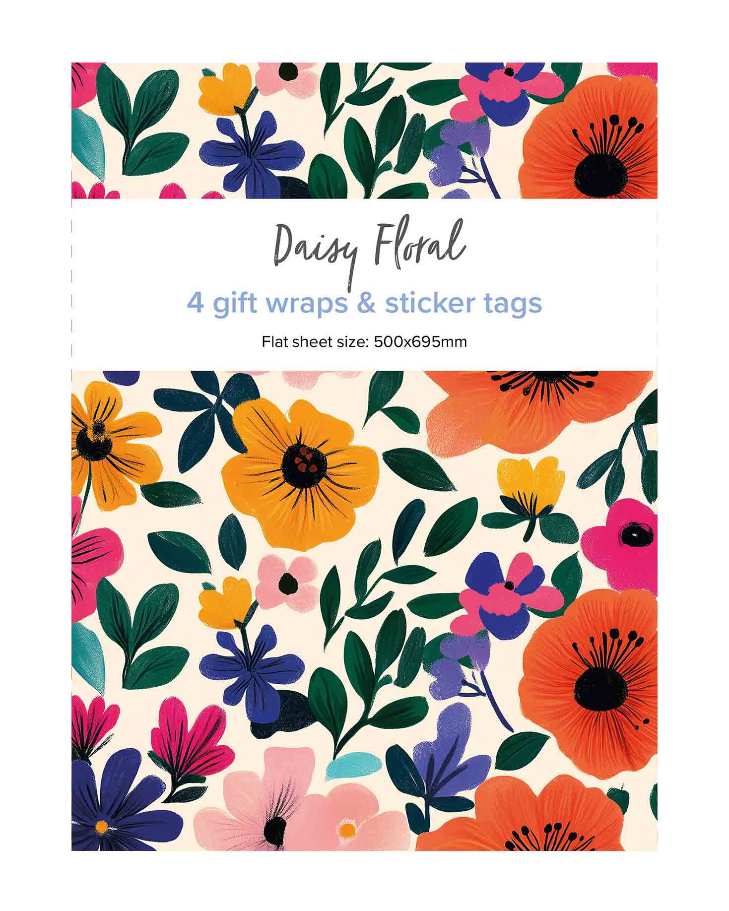 Gift Wrapping Paper Daisy Floral